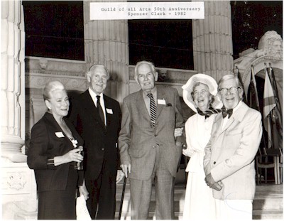 Shirley and Hugh Walker, Floyd Chalmers, Lela Wilson and York Wilson at the Guild of All Arts in 1982.